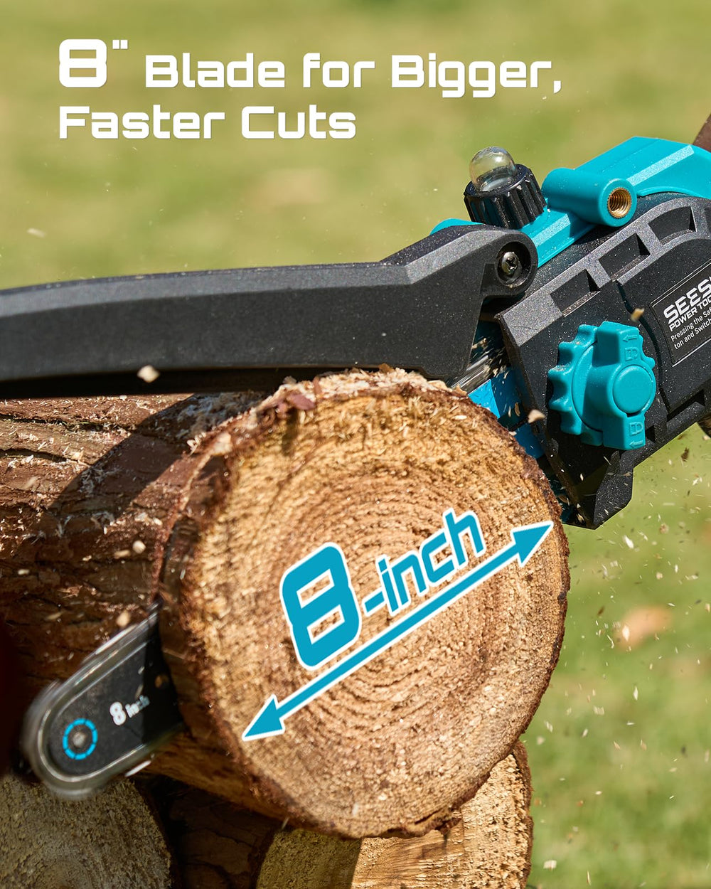 SEESII pivoting cutting head showing adjustable angle for safety