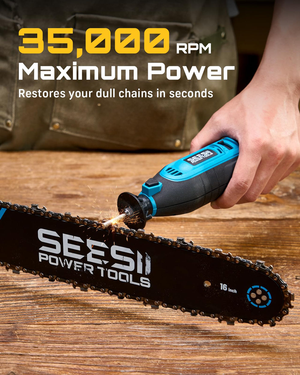 SEESII close-up array of six diamond bits highlighting durability and fit