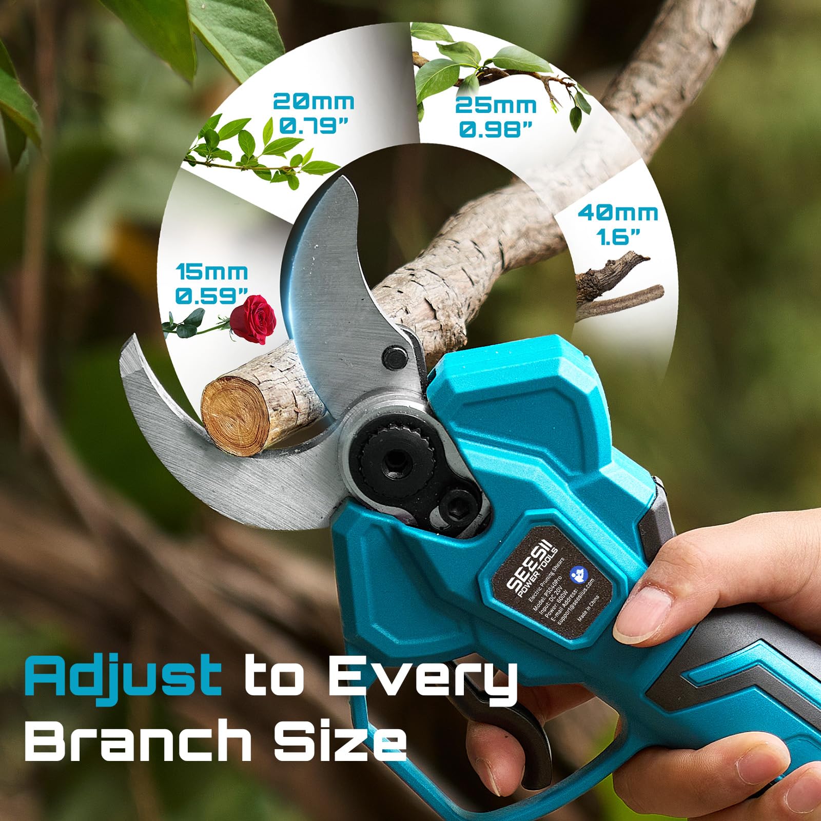 SEESII dual 4.0Ah batteries with fast charger for extended runtime benefit