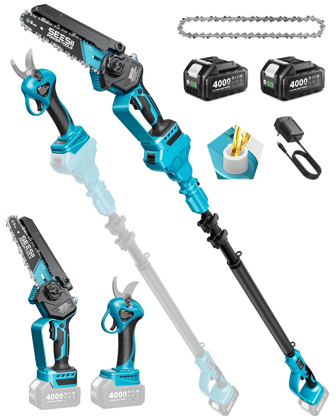 Seesii front view of full kit showing compact storage and portability