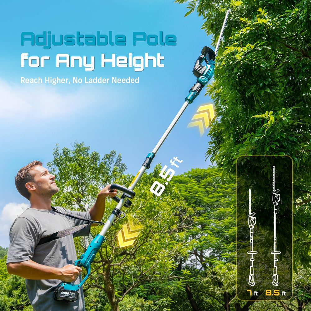 SEESII handheld mode trimming low shrubs for nimble garden shaping