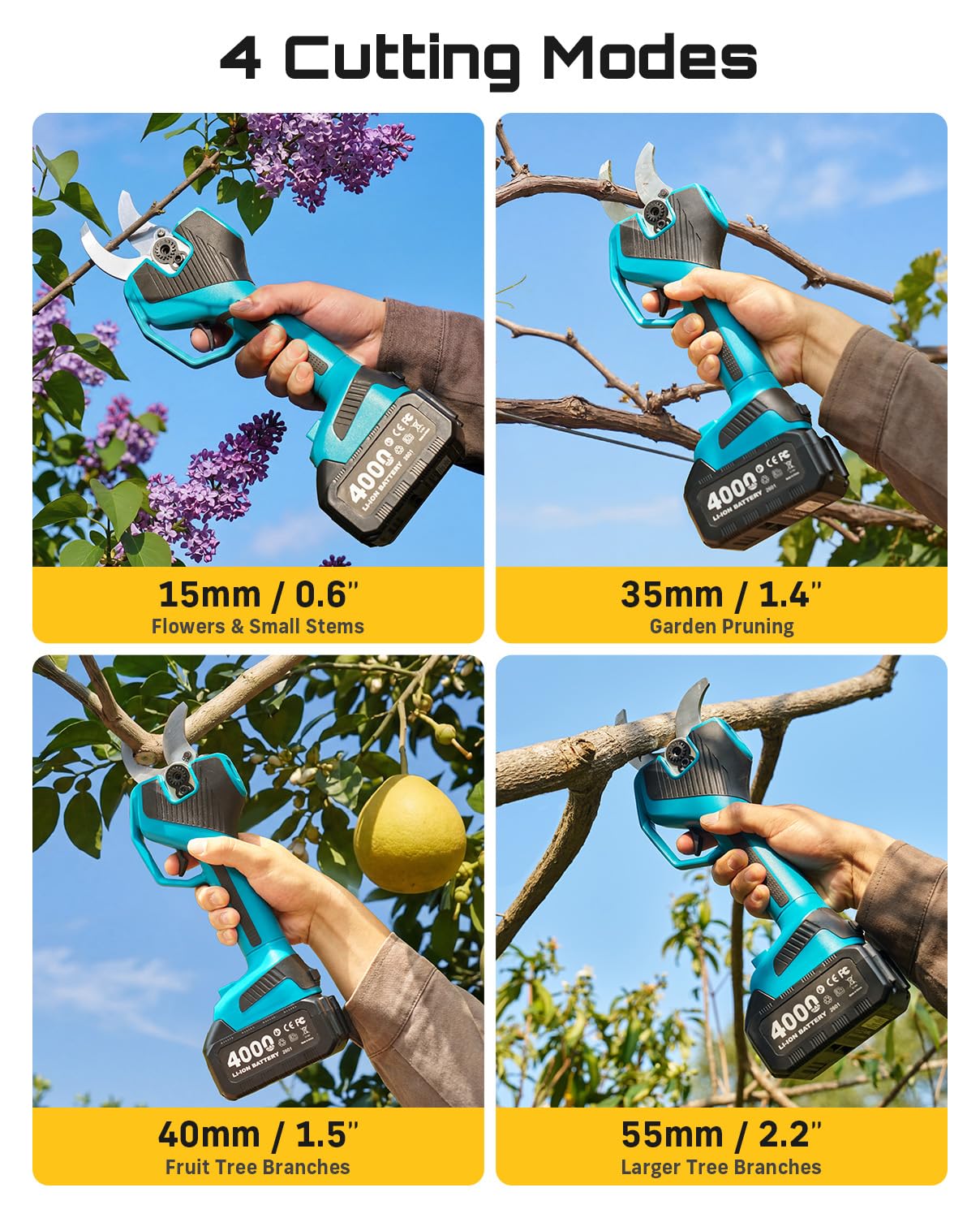 SEESII handle display close-up showing battery and cut count for better job planning