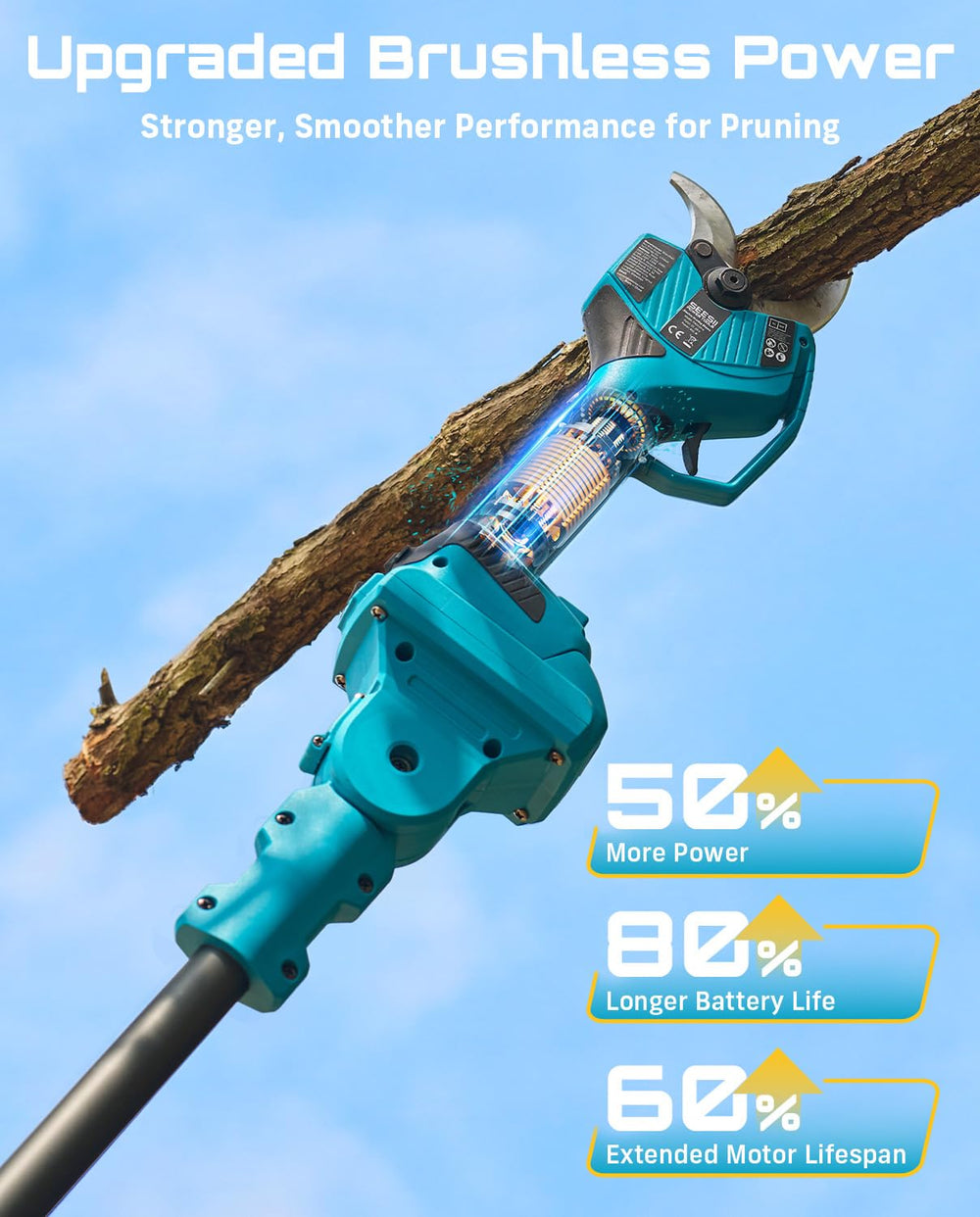 Seesii non-slip handle and safety lock for secure, accident-free grip