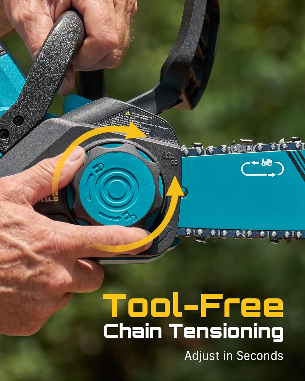 SEESII in use pruning a branch showing efficient cordless cutting capability