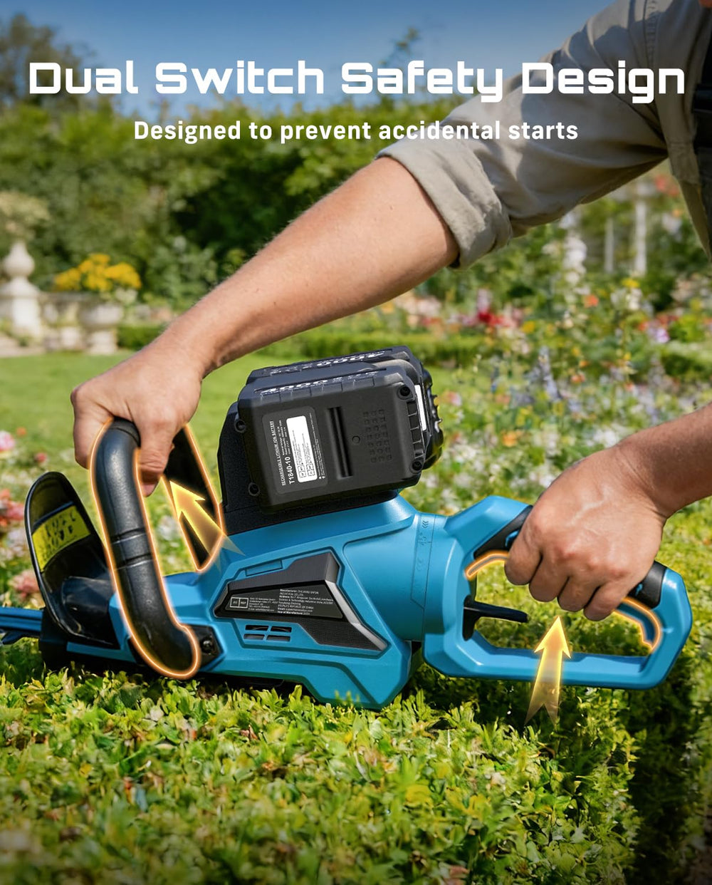 SEESII in-use by woman trimming hedge with reduced vibration advantage