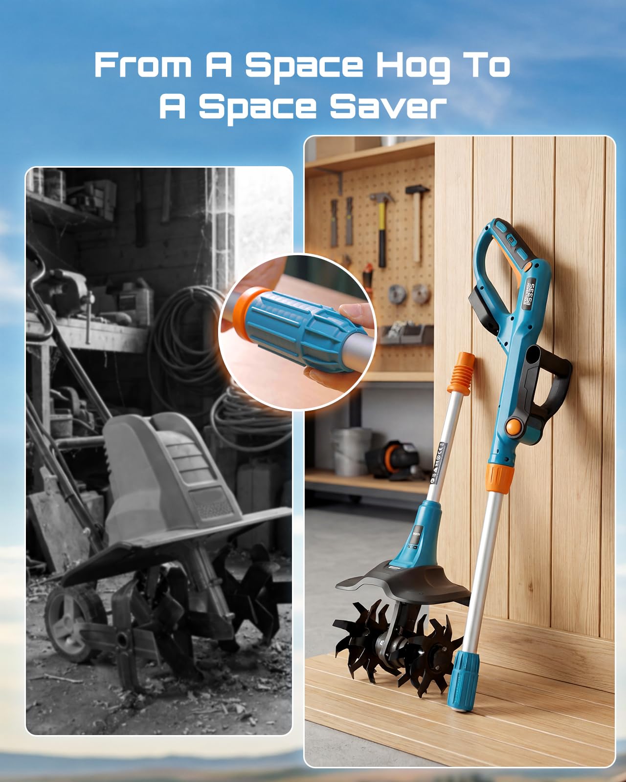 Seesii lifestyle backyard use demonstrating quiet operation and family-safe benefit