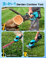 SEESII mini chainsaw closeup of chain and bar for precise, low-maintenance cutting