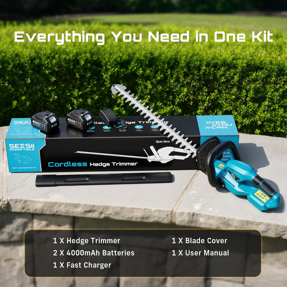 SEESII box contents laid out showing included manual and accessories benefit