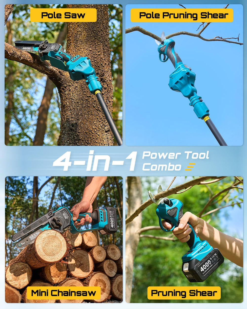 Seesii pole extended to full length demonstrating 16 foot reach advantage