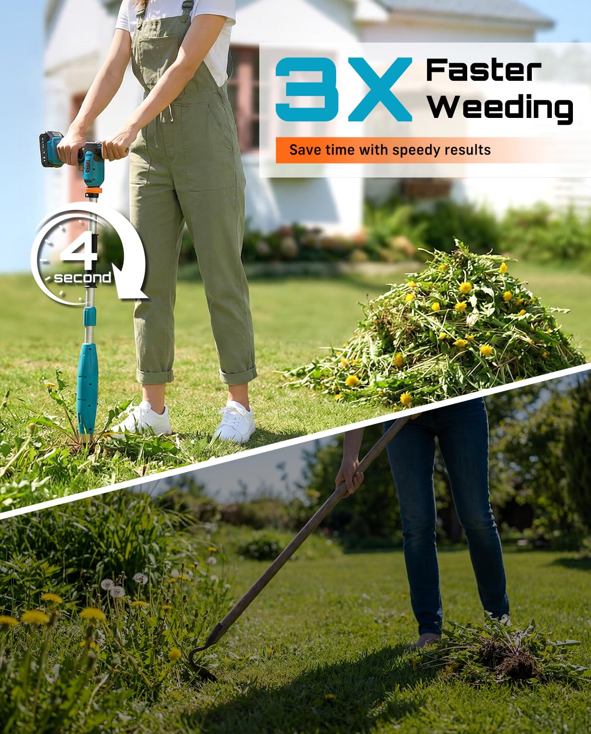 Seesii weed ejector button pushing pulled weed free to keep hands clean and mess-free