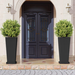 seethmi front view of tall taper planter showing modern silhouette and curb appeal