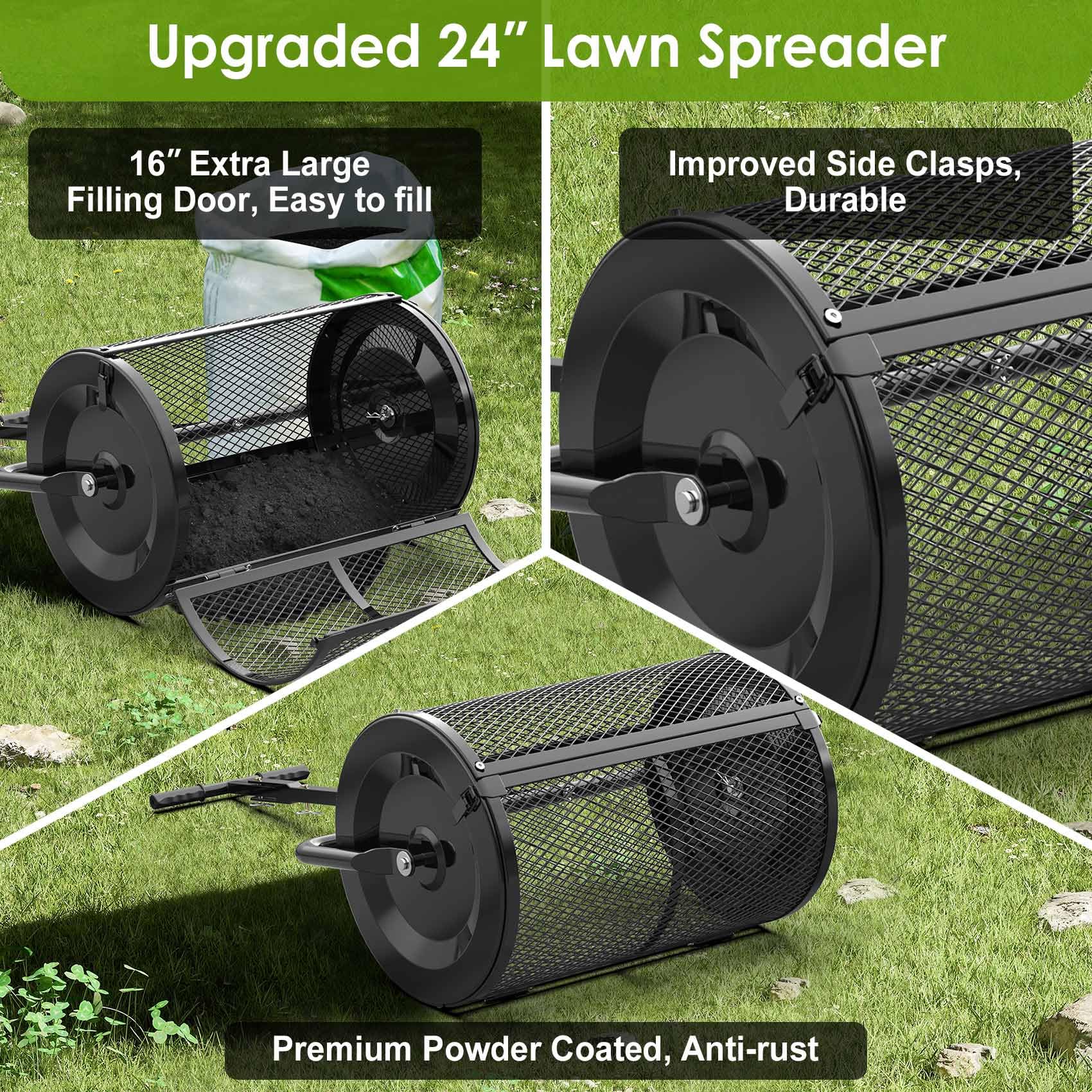 Seeutek next-to-a-bag showing 2.8 cu ft capacity to reduce refill trips