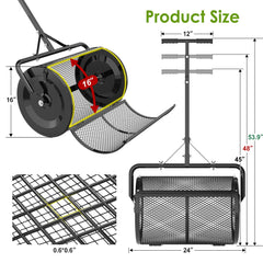 Seeutek showing three adjustable handle heights for comfortable push or tow use