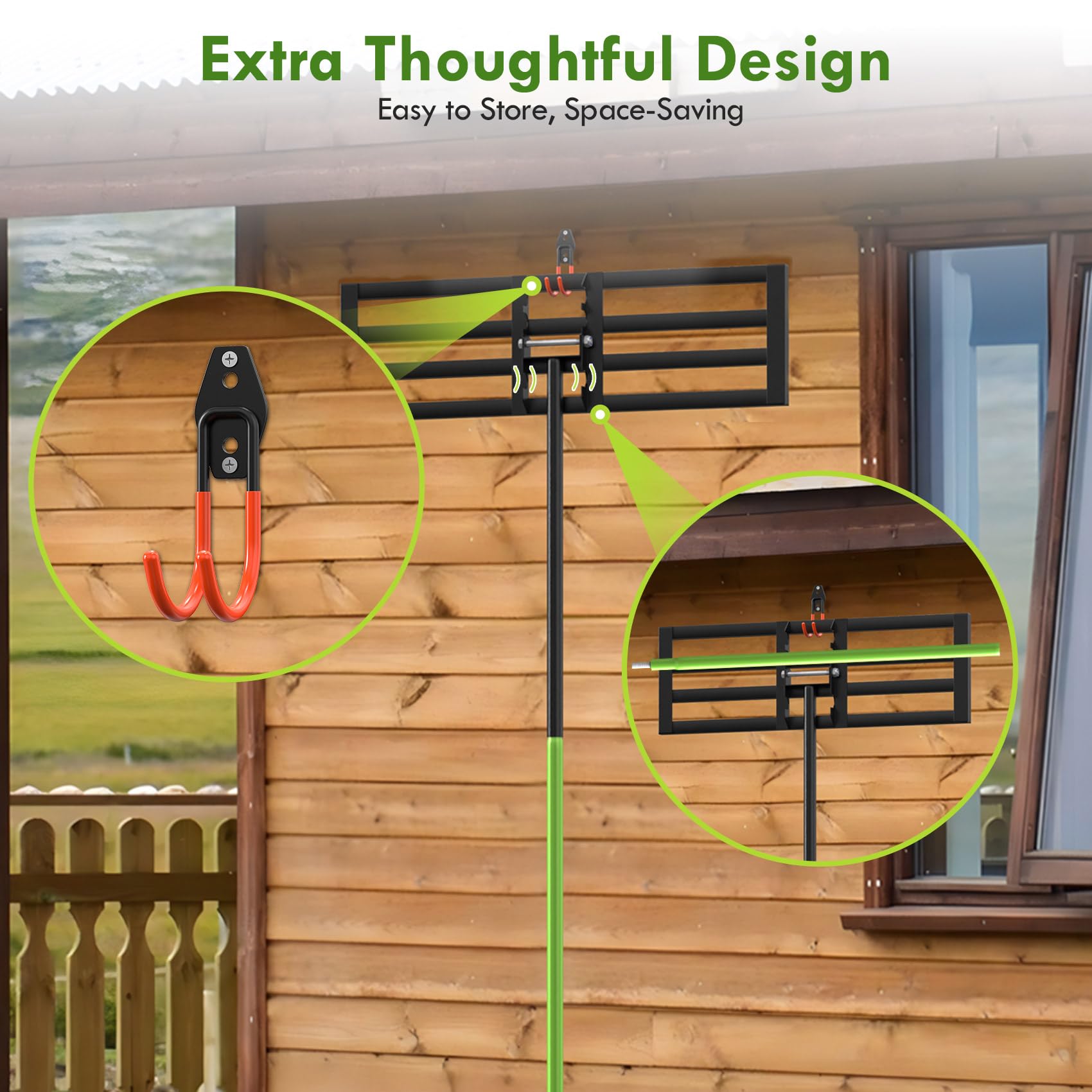 Seeutek threaded handle connection close view providing secure fit and stable operation