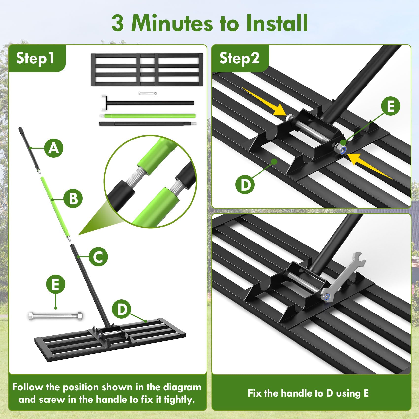 Seeutek storage slot holding handle for tidy, compact tool storage