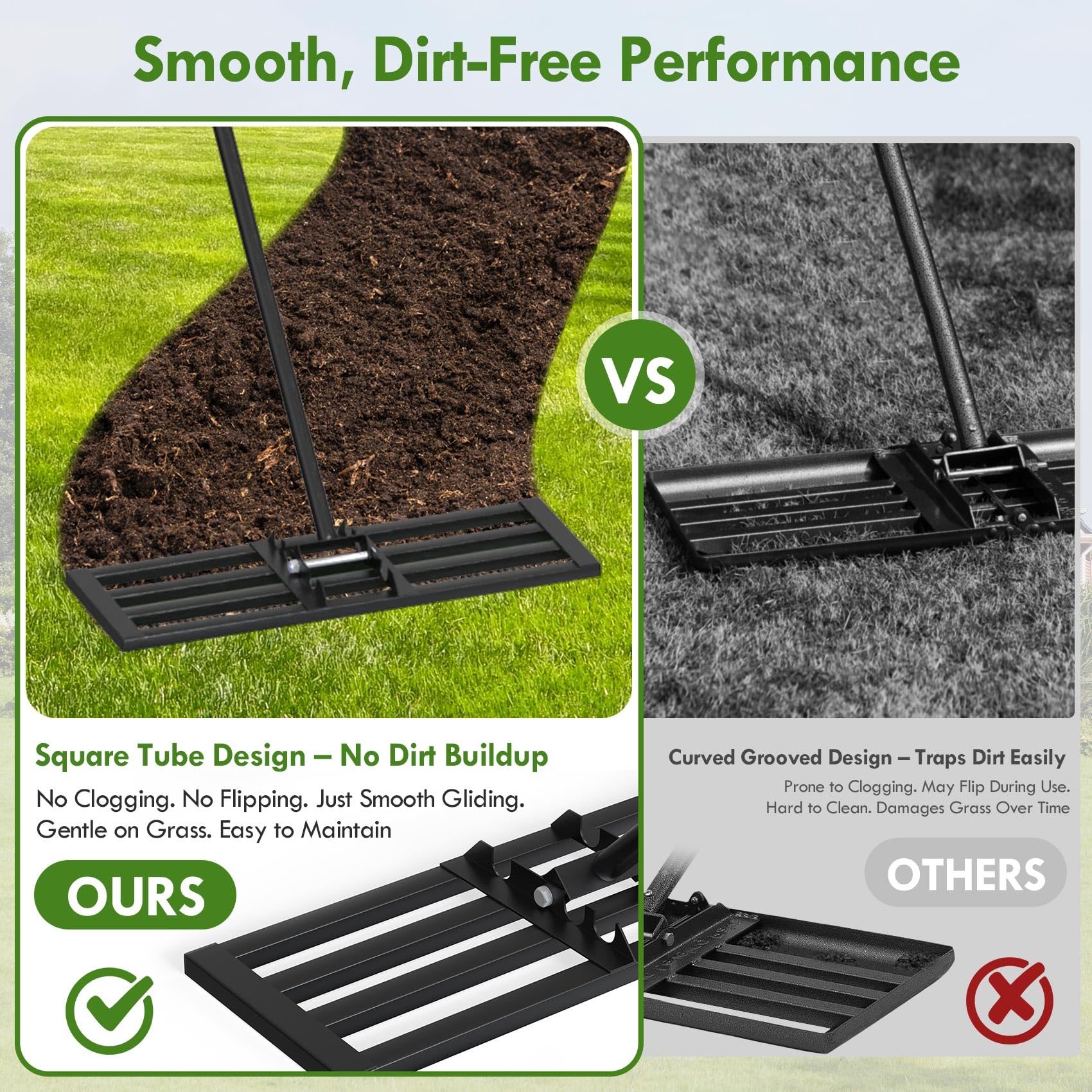 Seeutek width comparison on lawn demonstrating mid-size 30-inch coverage