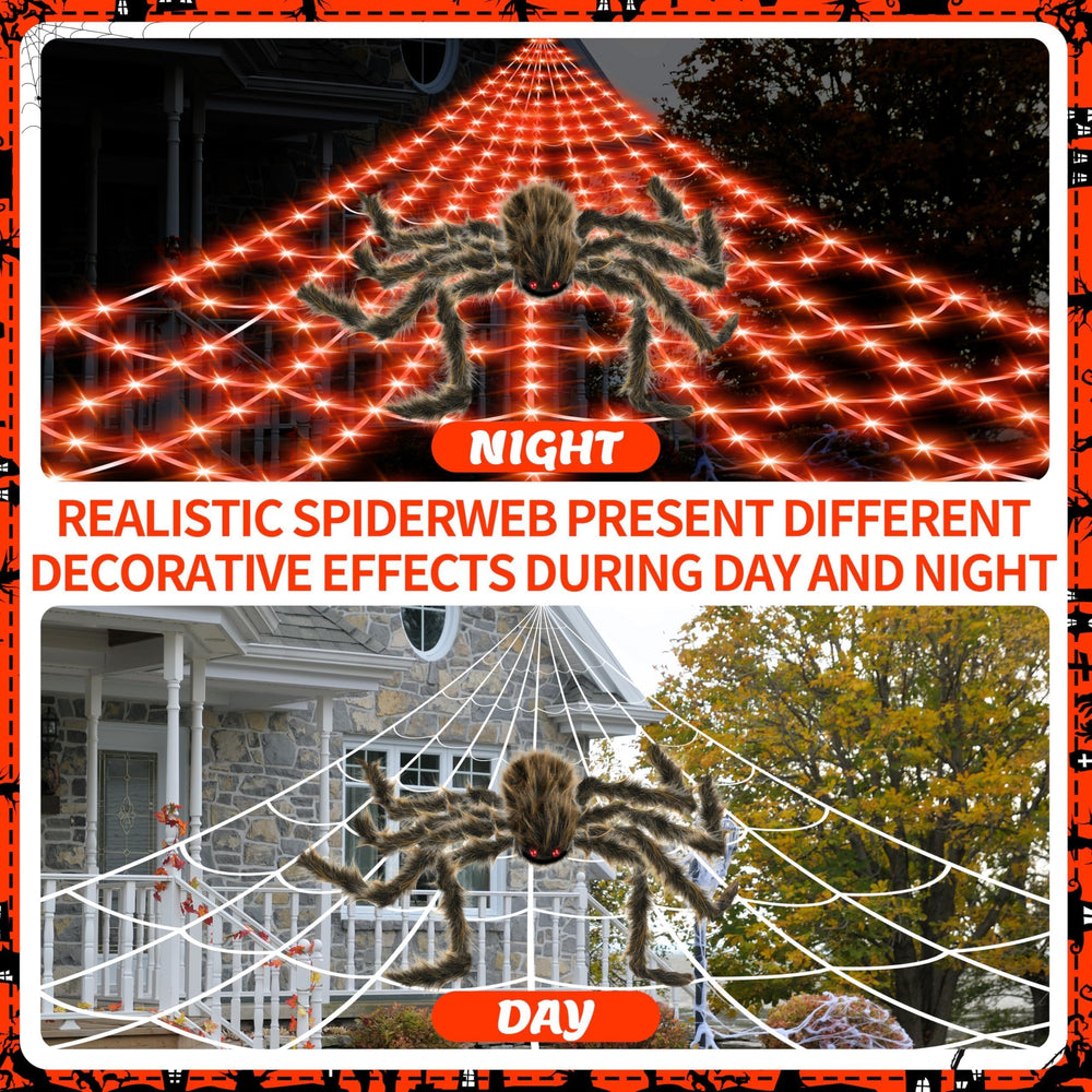 Seifar scale comparison showing spider size and web coverage for visibility