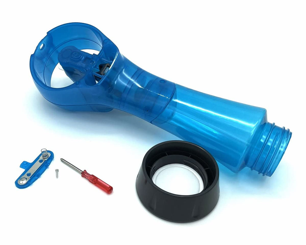 SEITG fan nozzle and water reservoir detail for easy misting