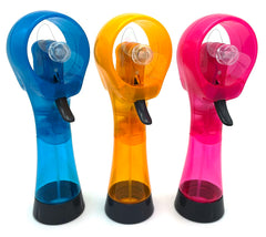 SEITG handheld misting fan front view offering portable cooling