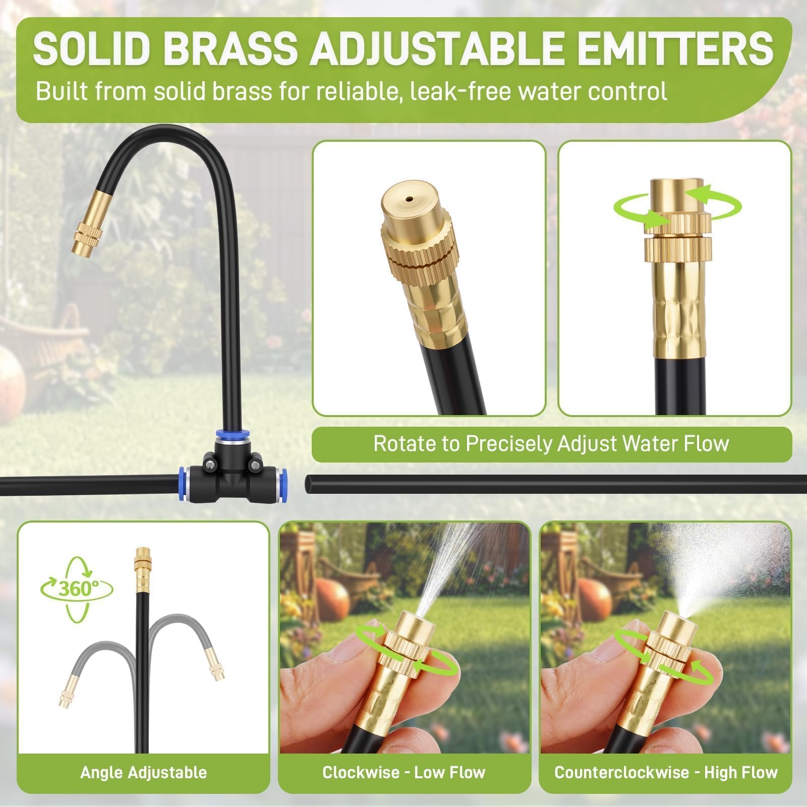 Sejaede flexible 360-degree bendable hose detail that holds position to reach tricky plants
