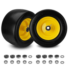 Sejaede front view of tire and wheel showing durable polyurethane and neat finish