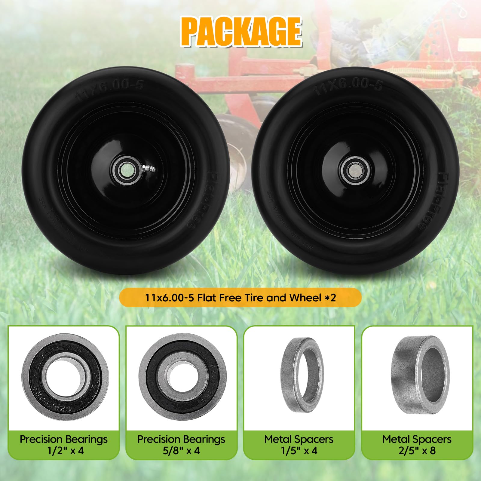 Sejaede spacers and bearings laid out for adaptable mounting options