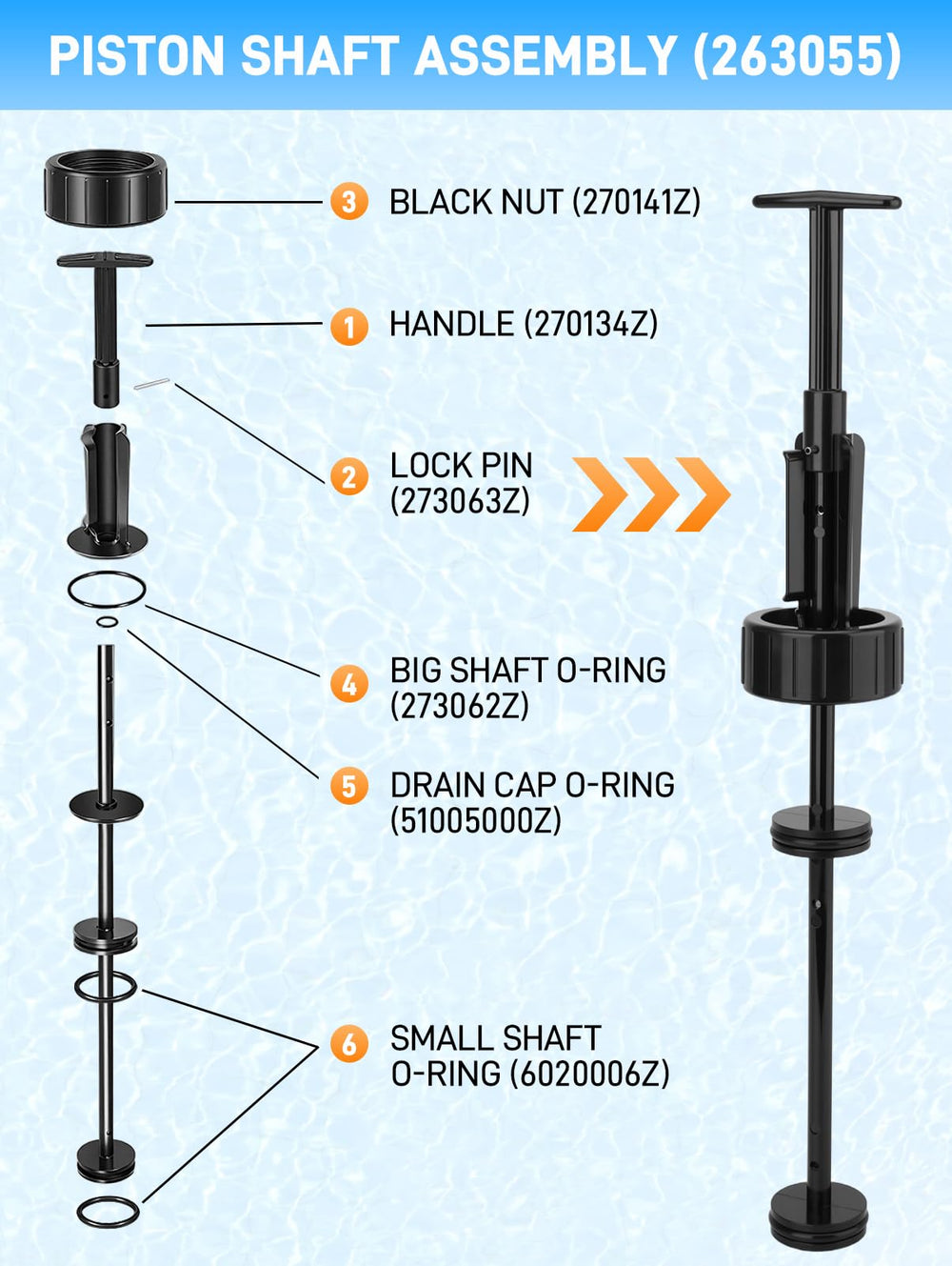 Sejaede stainless component detail highlighting corrosion resistance
