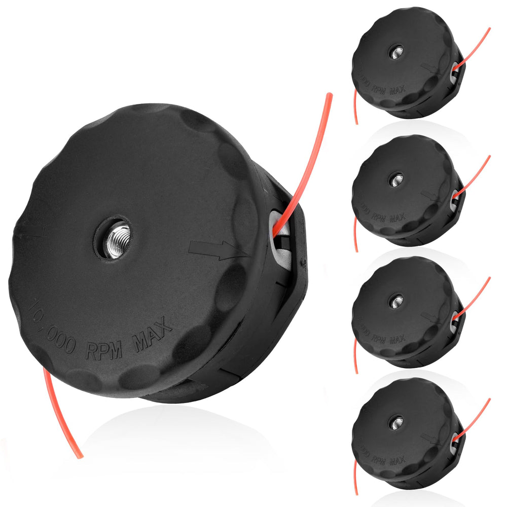 Sejaede trimmer head front view showing robust housing and quick feed benefit