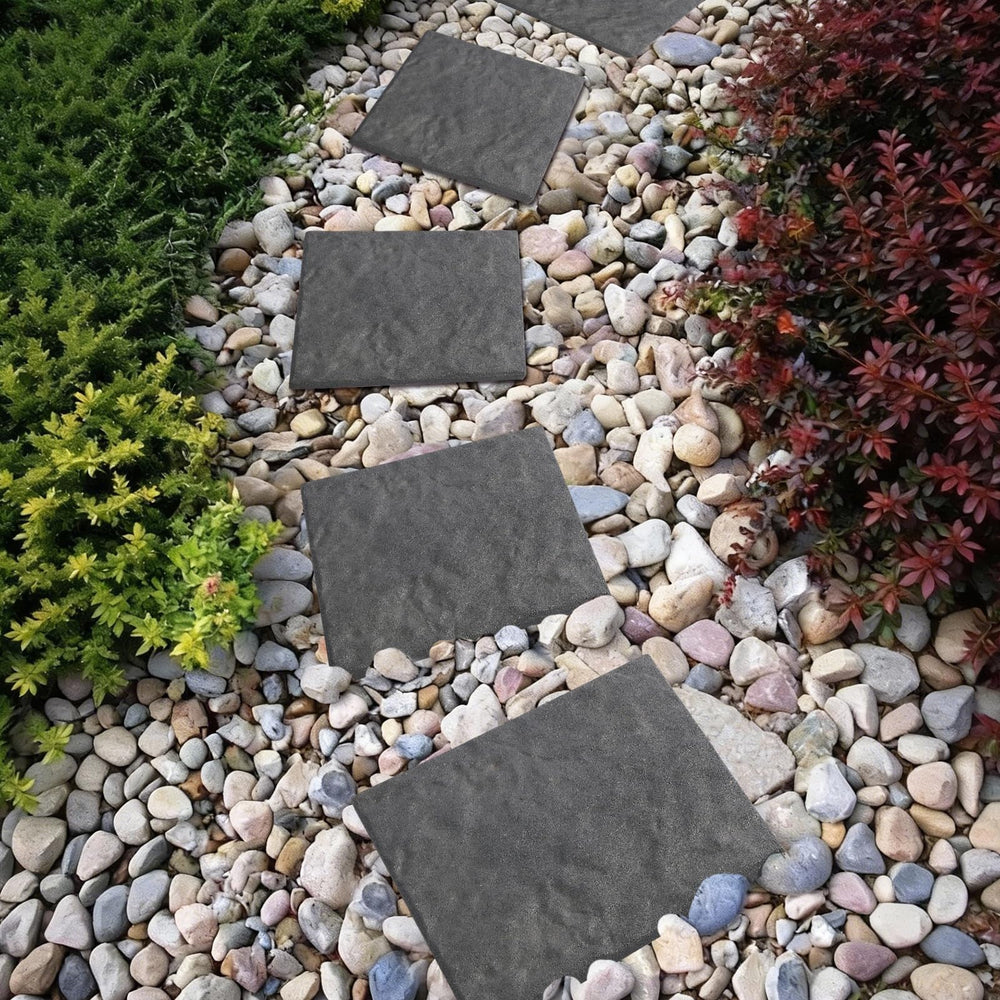 Sekcen stones in a backyard setting showing aesthetic blending benefit