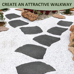 Sekcen stepping stones installed in garden creating instant walkway