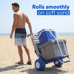 Sekey close-up of 12-inch balloon wheel for smooth sand rolling