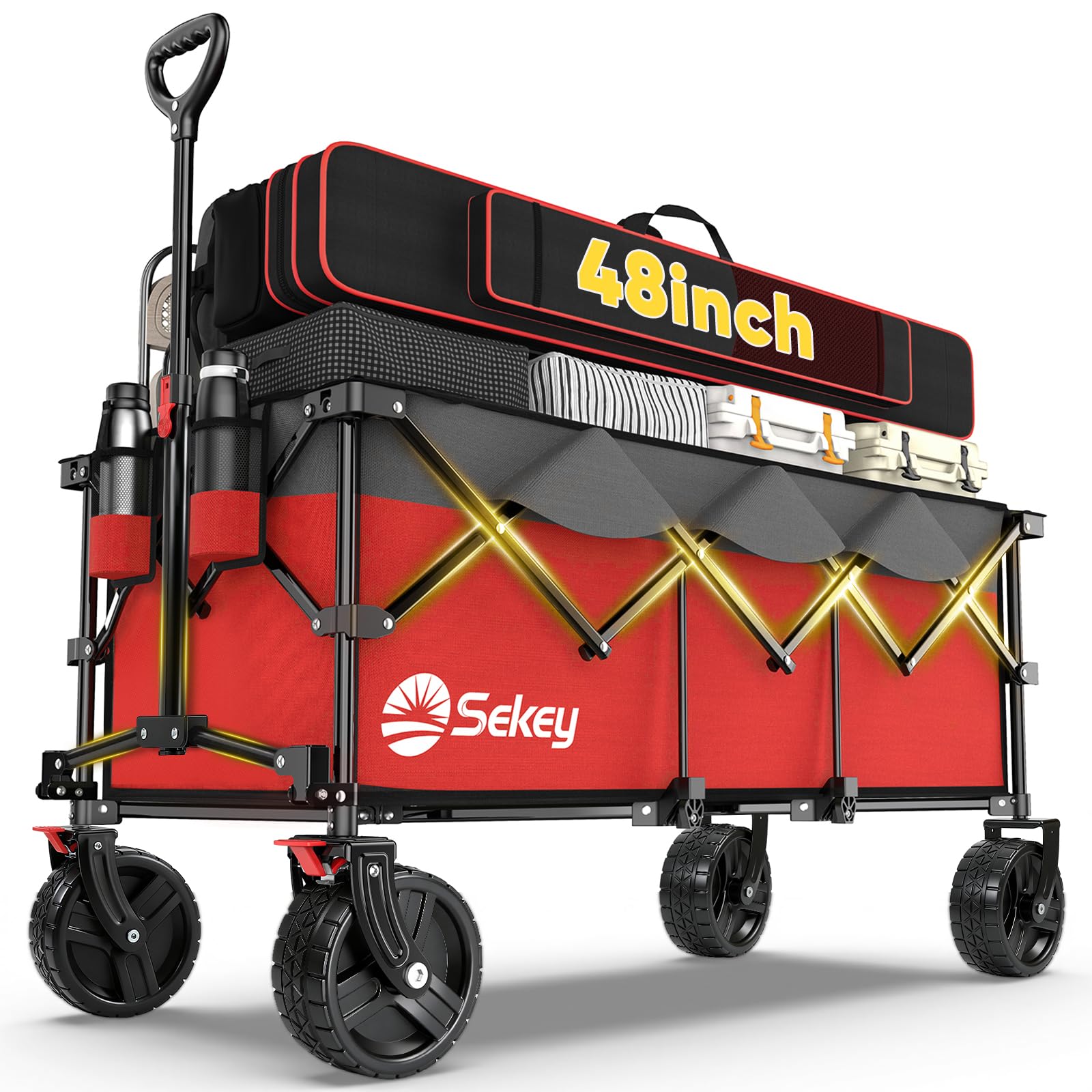 Sekey wagon front view open showing large cargo area and easy loading