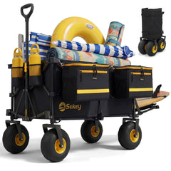 Sekey front view showing full wagon and durable frame, useful for heavy loads