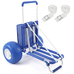 Sekey front view of blue beach wagon showing load capacity benefit