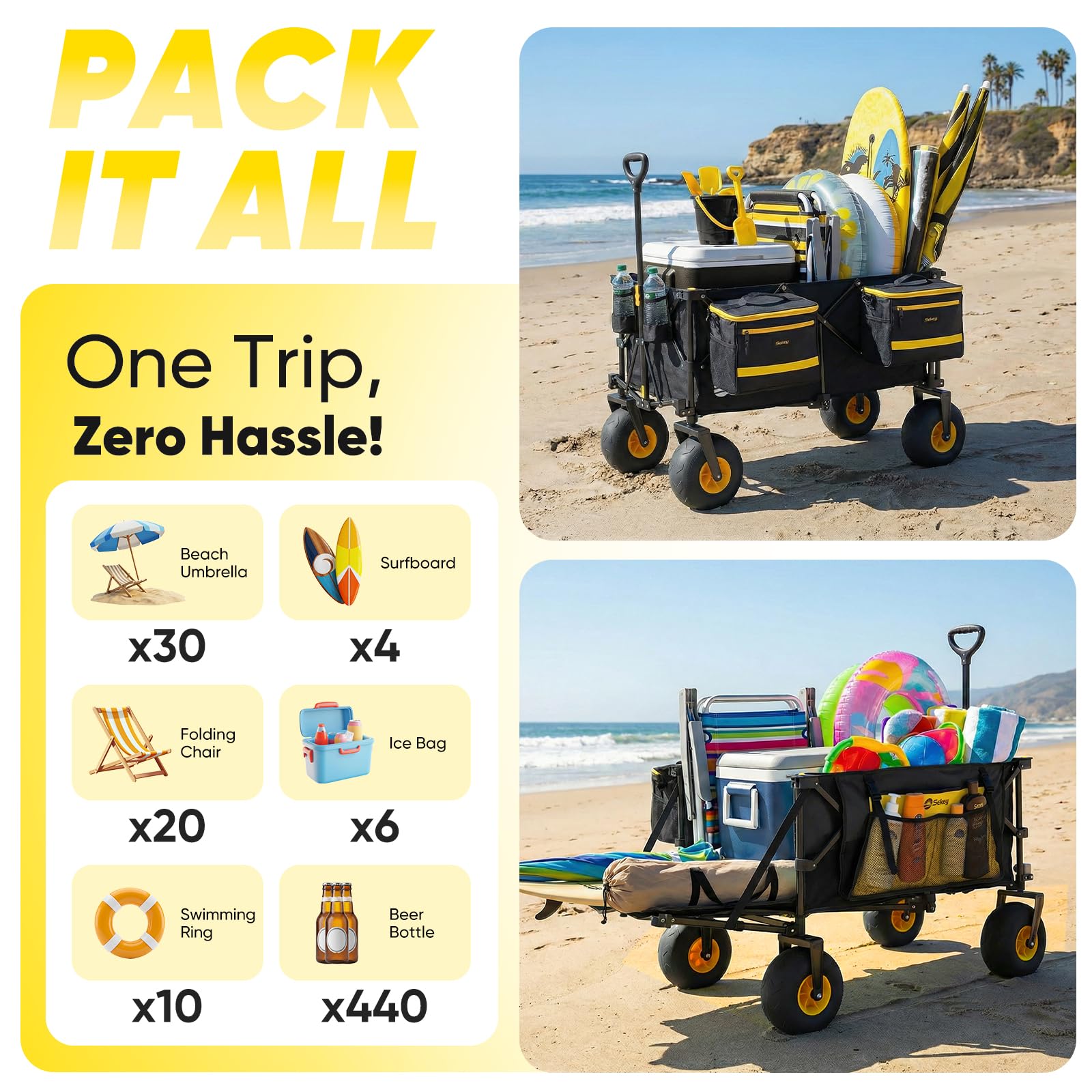 Sekey insulated cooler bags filled with drinks to keep items refreshingly cold