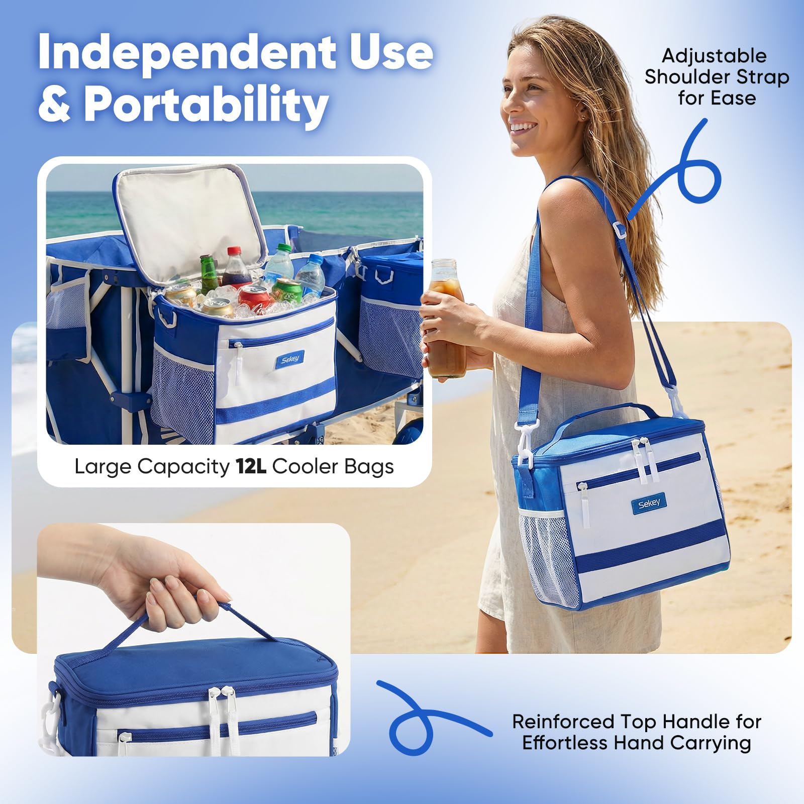 Sekey insulated cooler bags inside wagon benefit: keeps drinks cold longer