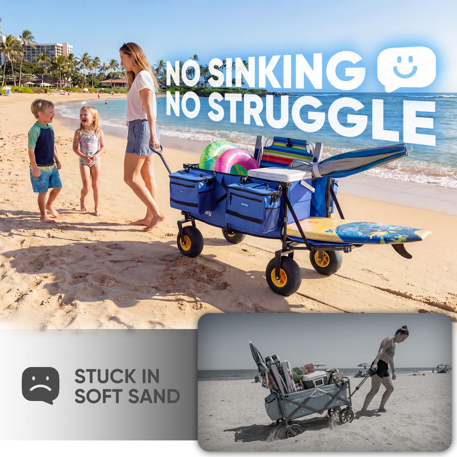Sekey insulated cooler bags in wagon keeping drinks chilled on hot days