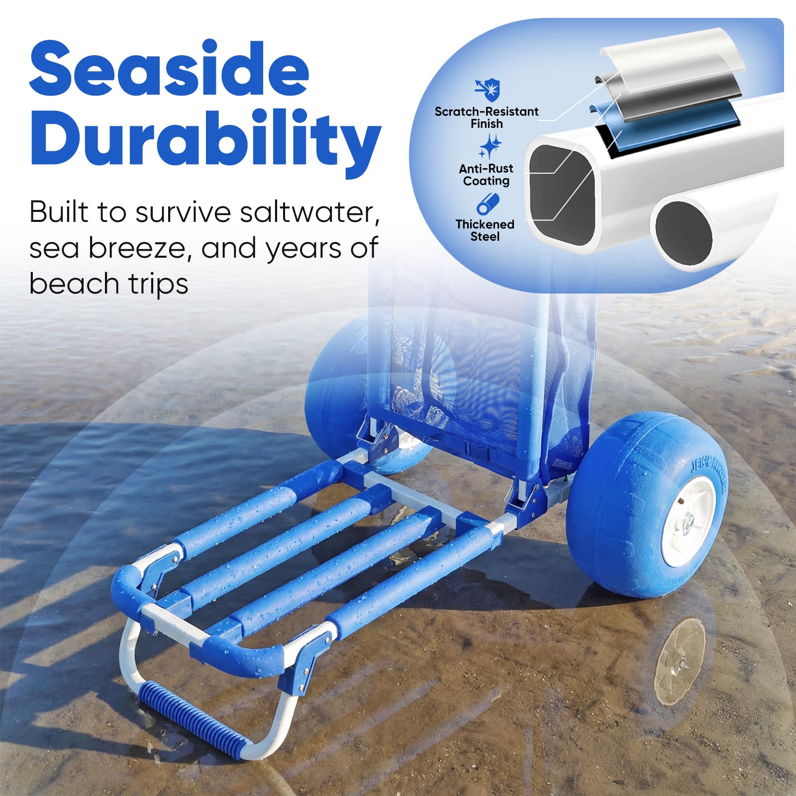Sekey loaded with cooler and chairs to reduce trips