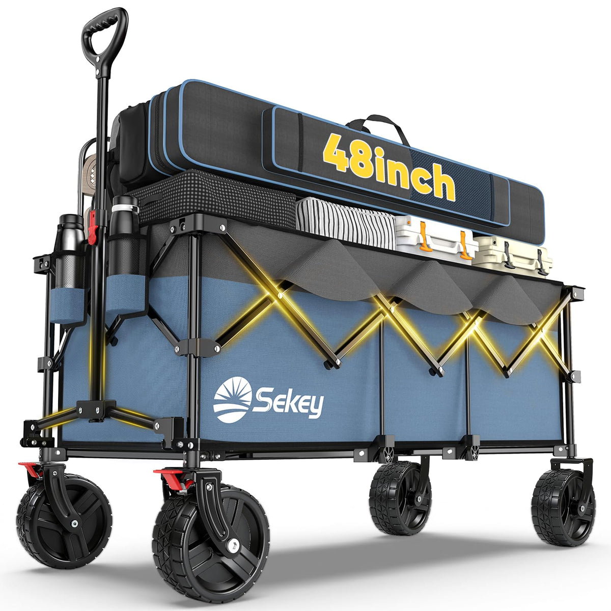 Sekey wagon front packed showing roomy cargo and easy loading benefit