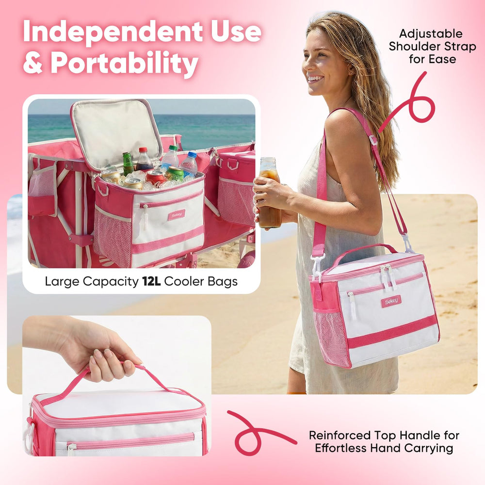 Sekey insulated cooler bags inside wagon keeping drinks chilled longer