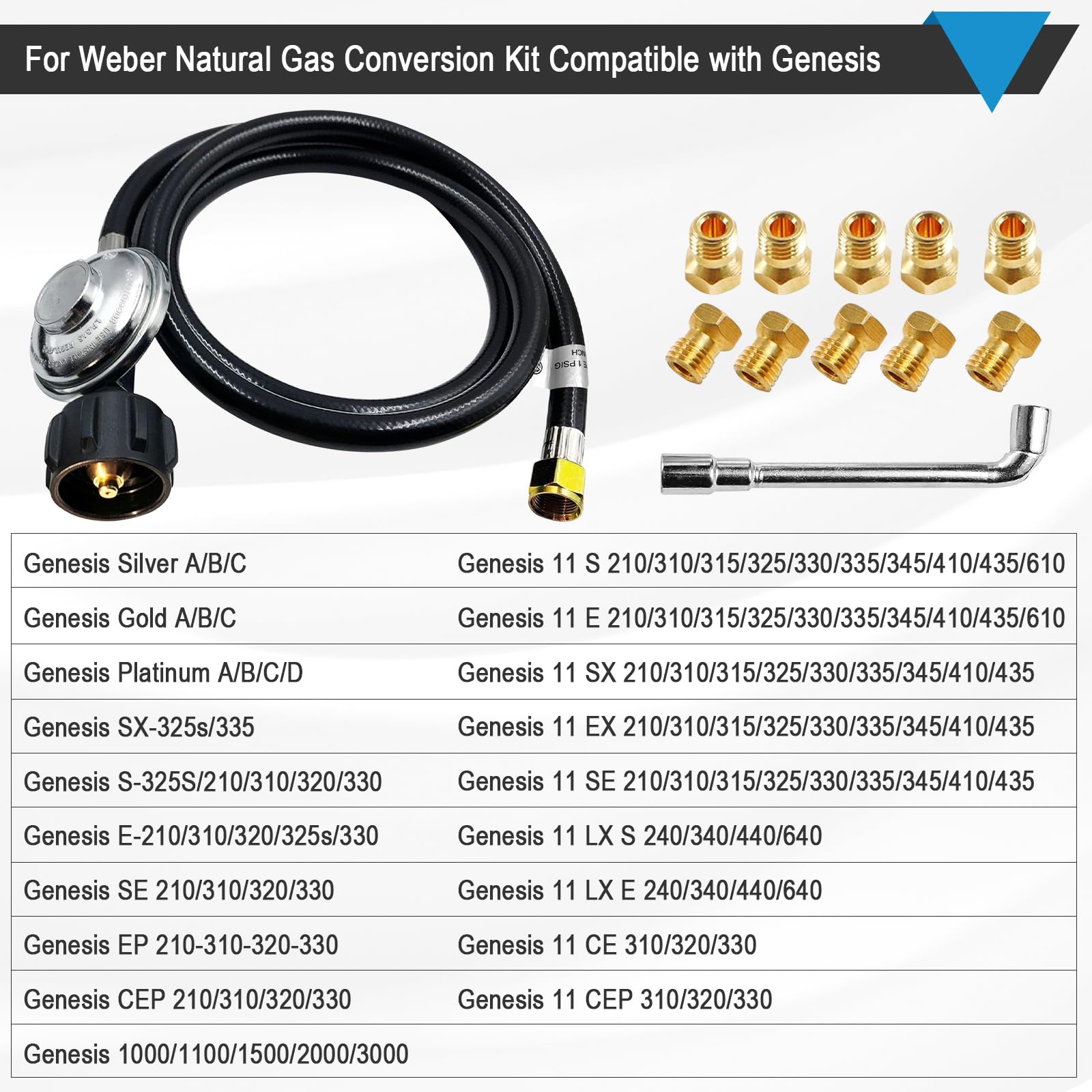 Sekvira laid out orifice sizes and socket tool showing choices for precise burner tuning