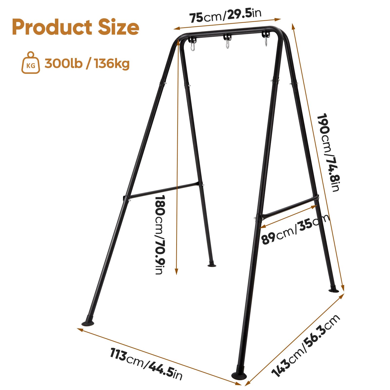 SELFLA stand next to chair for size comparison and fit assurance benefit