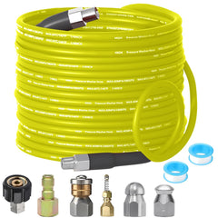 Selkie front packaging showing 100ft jetter kit components and benefits