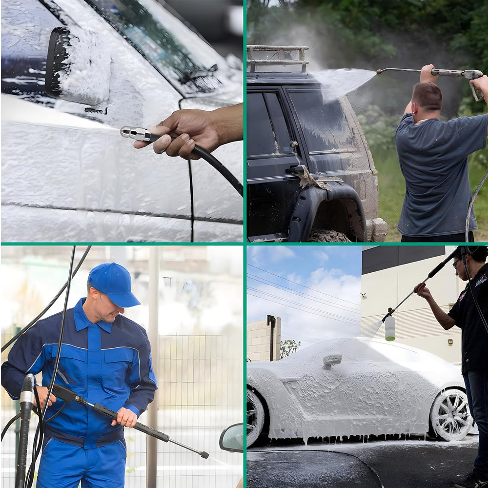 Selkie hose connected to pressure washer clearing a drain for efficient cleaning