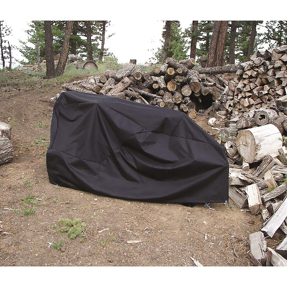 SELUGOVE covered log splitter in backyard showing all-season equipment protection