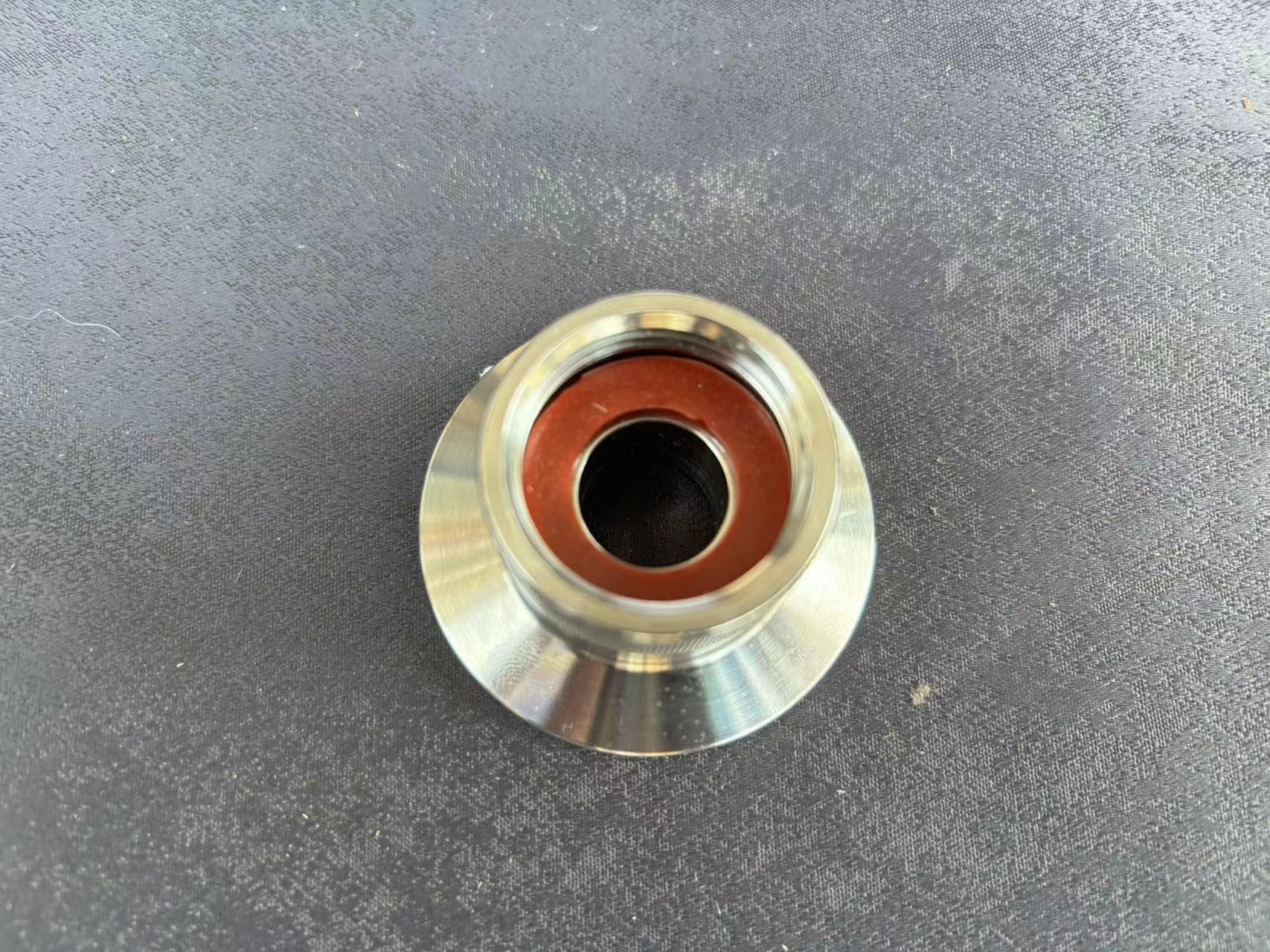 semfeil brew ferrule detail close-up highlighting 1.5" tri-clamp fit and sanitary surface