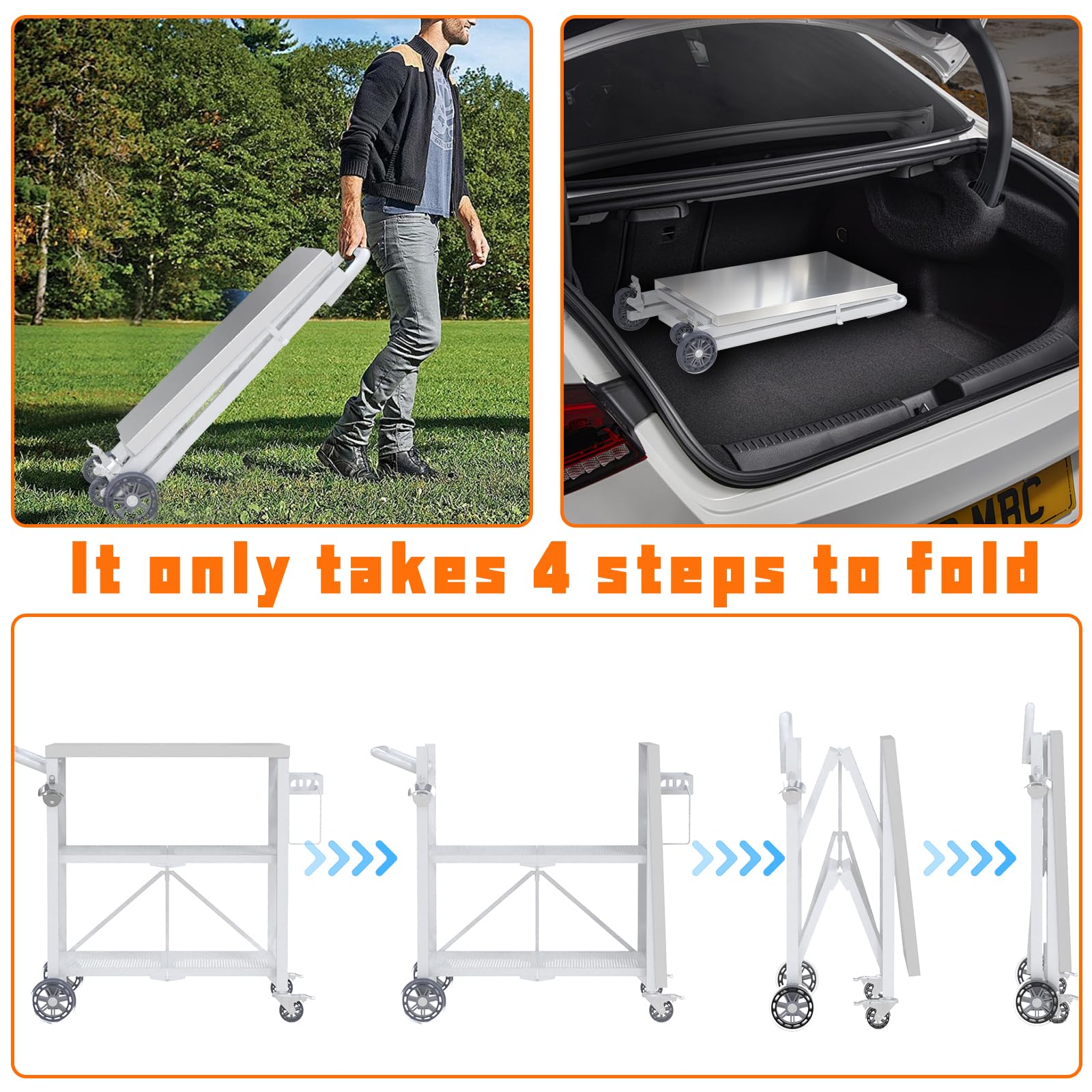 Semoprus wheel and lock detail demonstrating smooth mobility and secure braking benefit