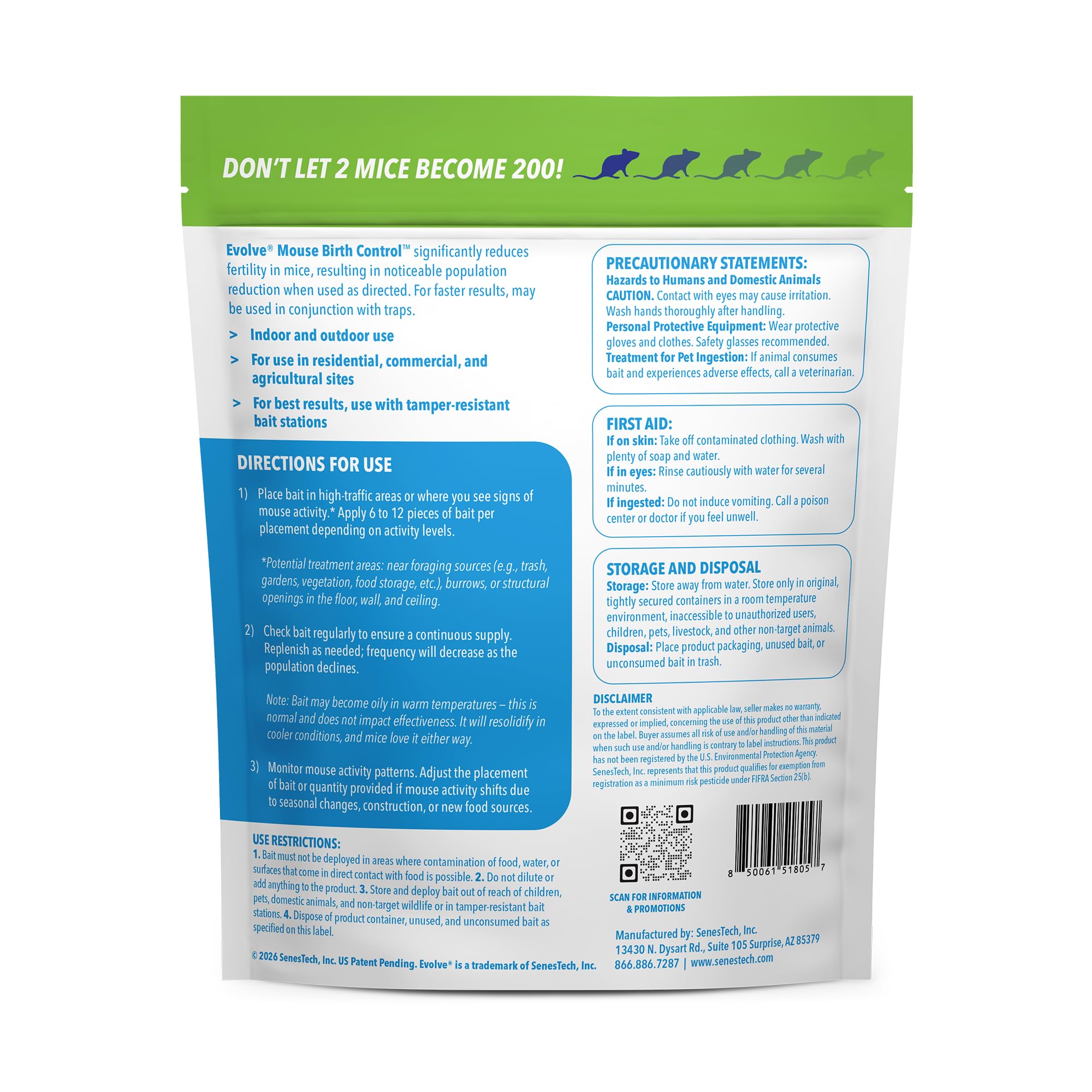 SenesTech EVOLVE used on a property perimeter demonstrating population control