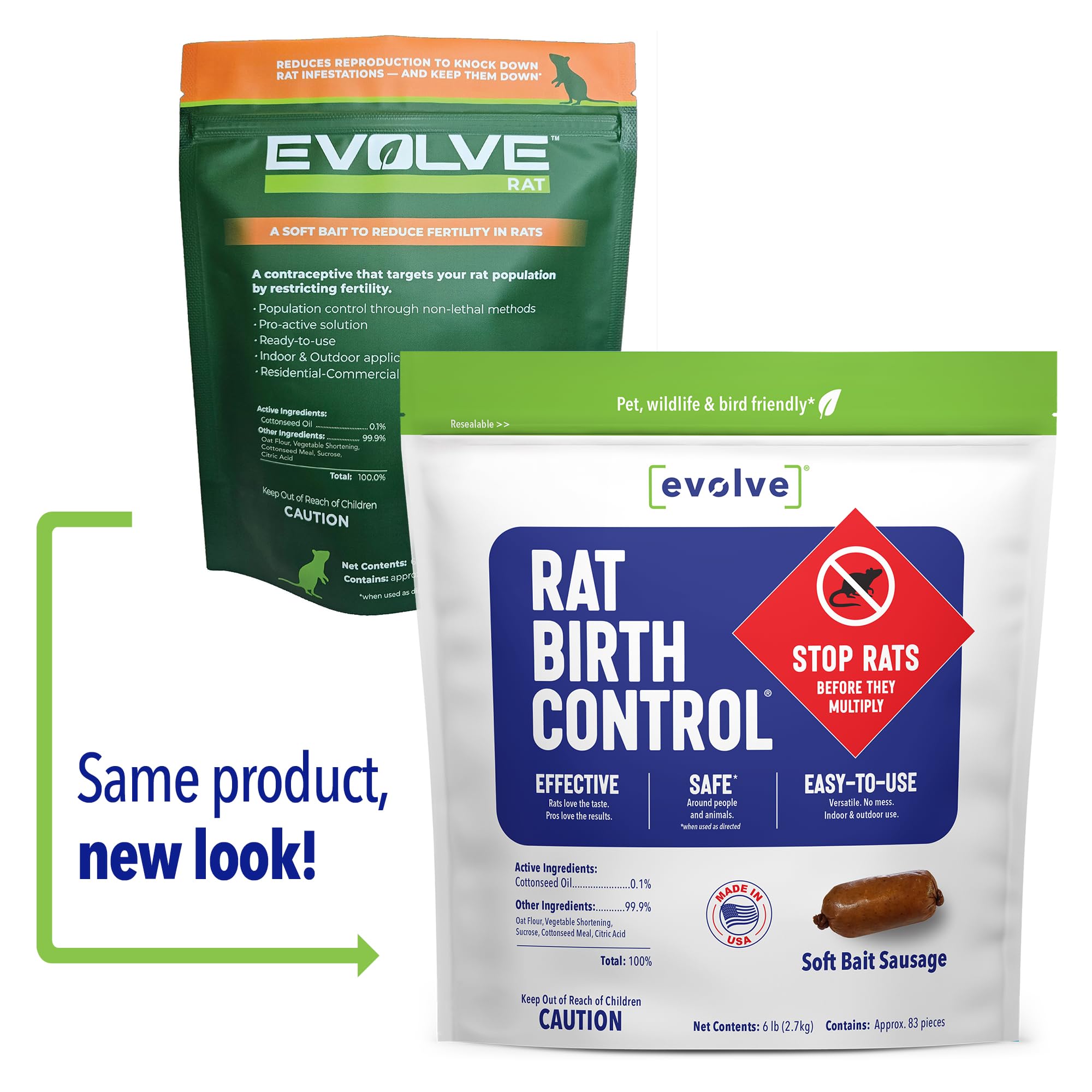 SenesTech EVOLVE soft bait sausage close-up highlighting palatable texture