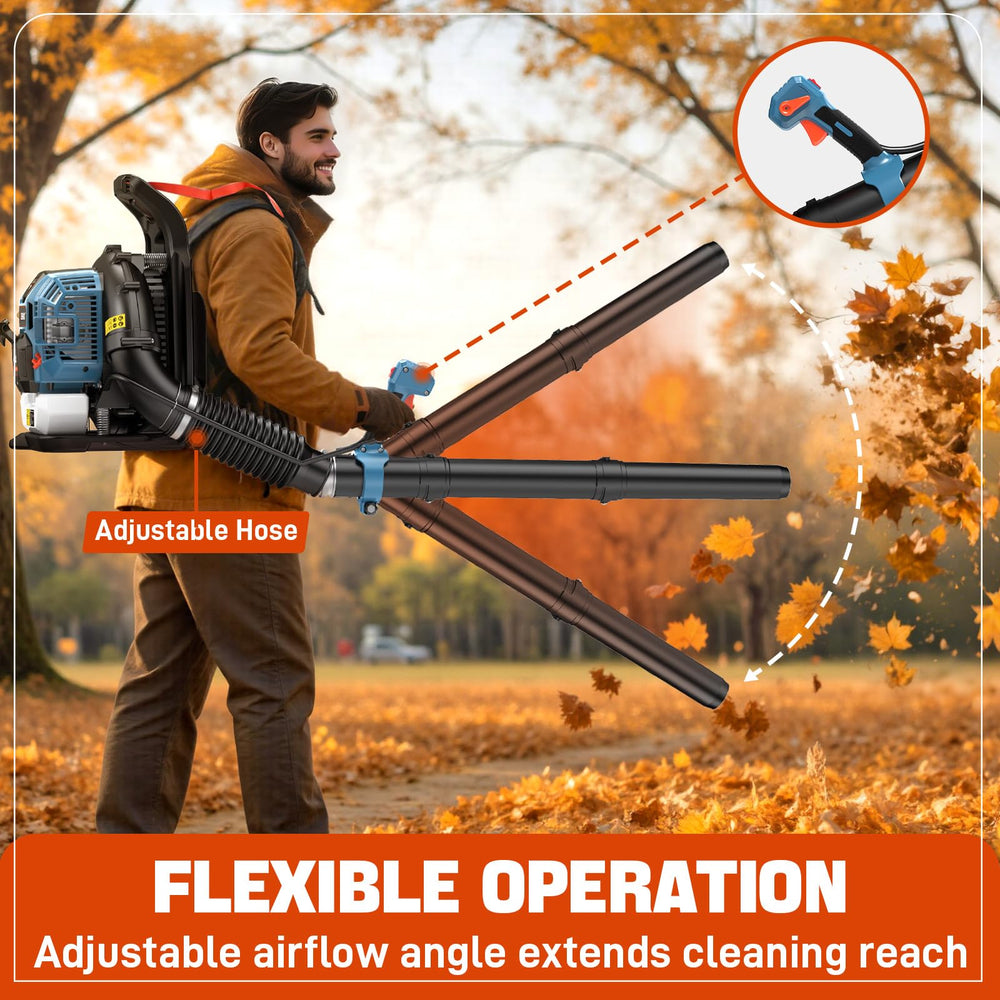 SENIX airflow demonstration showing high CFM moving large debris quickly